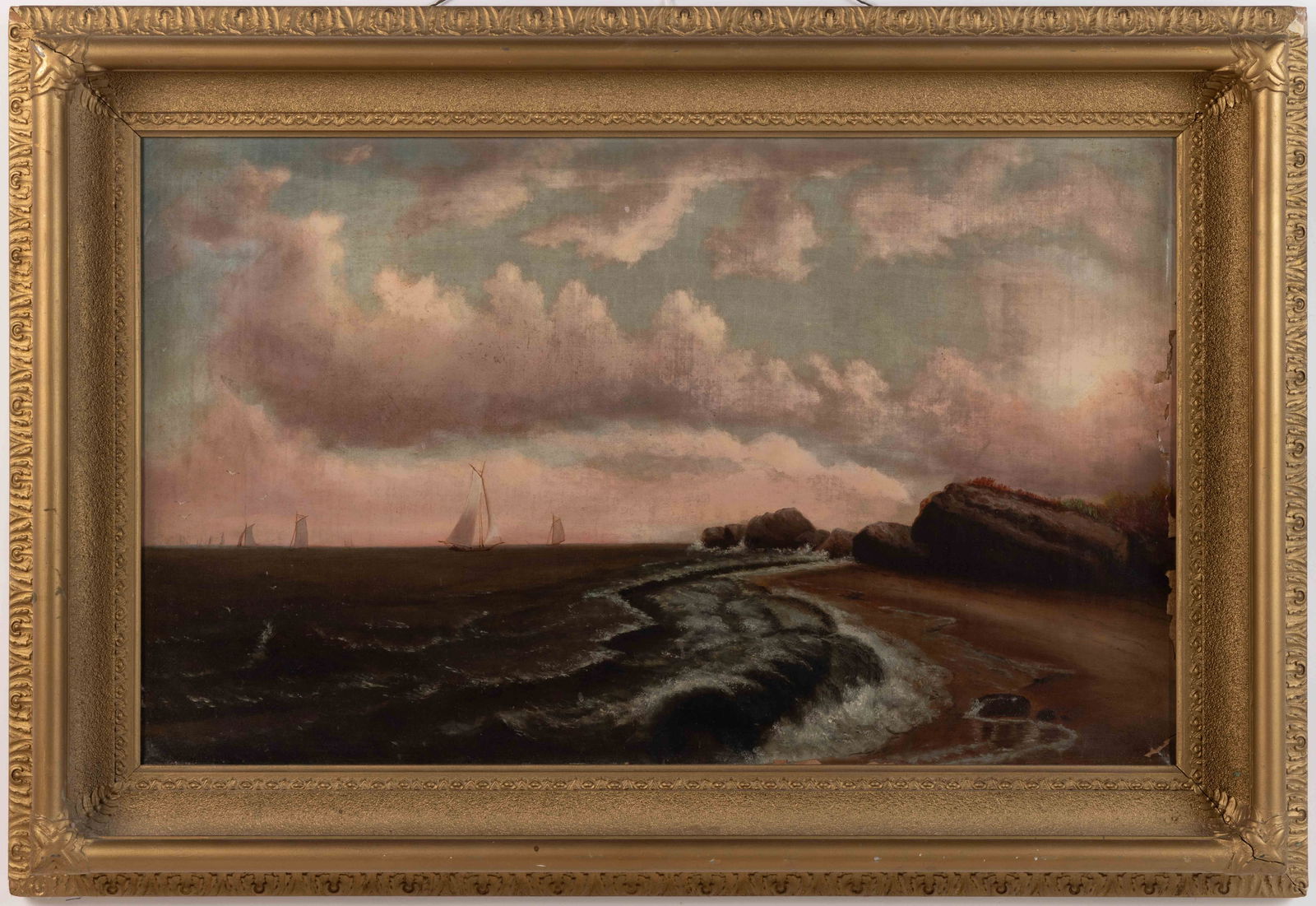 AMERICAN OR BRITISH SCHOOL (19TH CENTURY) NAUTICAL SCENE (1 of 5)