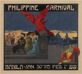 UNIQUE 1915 MANILA, PHILIPPINES CARNIVAL ORIGINAL ILLUSTRATION