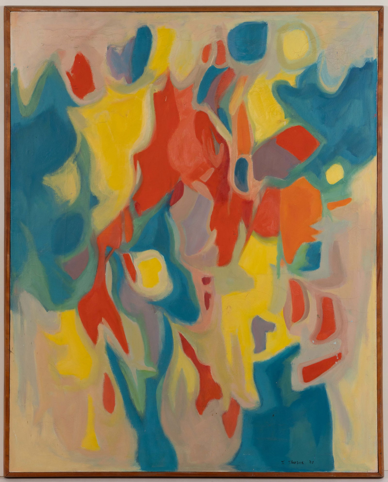 THOMAS THORNE (AMERICAN, 1909-1976) UNTITLED ABSTRACT / MODERNIST PAINTING (1 of 4)