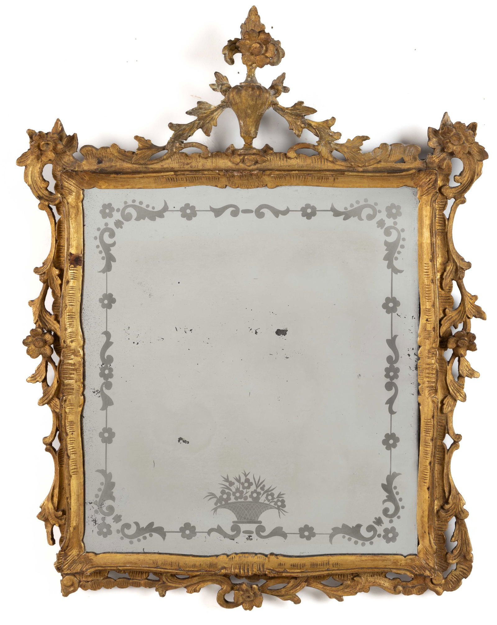 ITALIAN ROCOCO GILDED-FRAME WALL MIRROR (1 of 3)