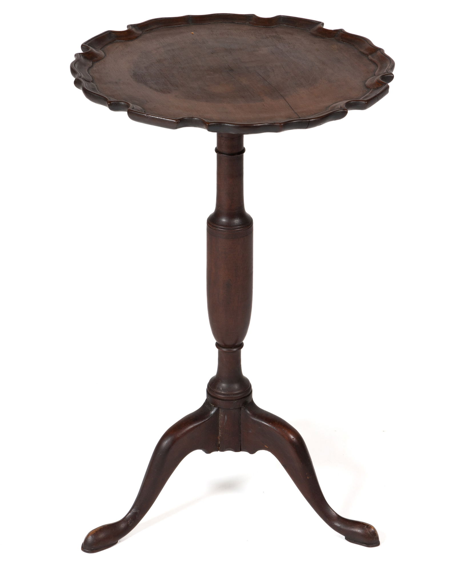 AMERICAN CENTENNIAL MAHOGANY PIE-CRUST TOP CANDLE / KETTLE STAND (1 of 4)