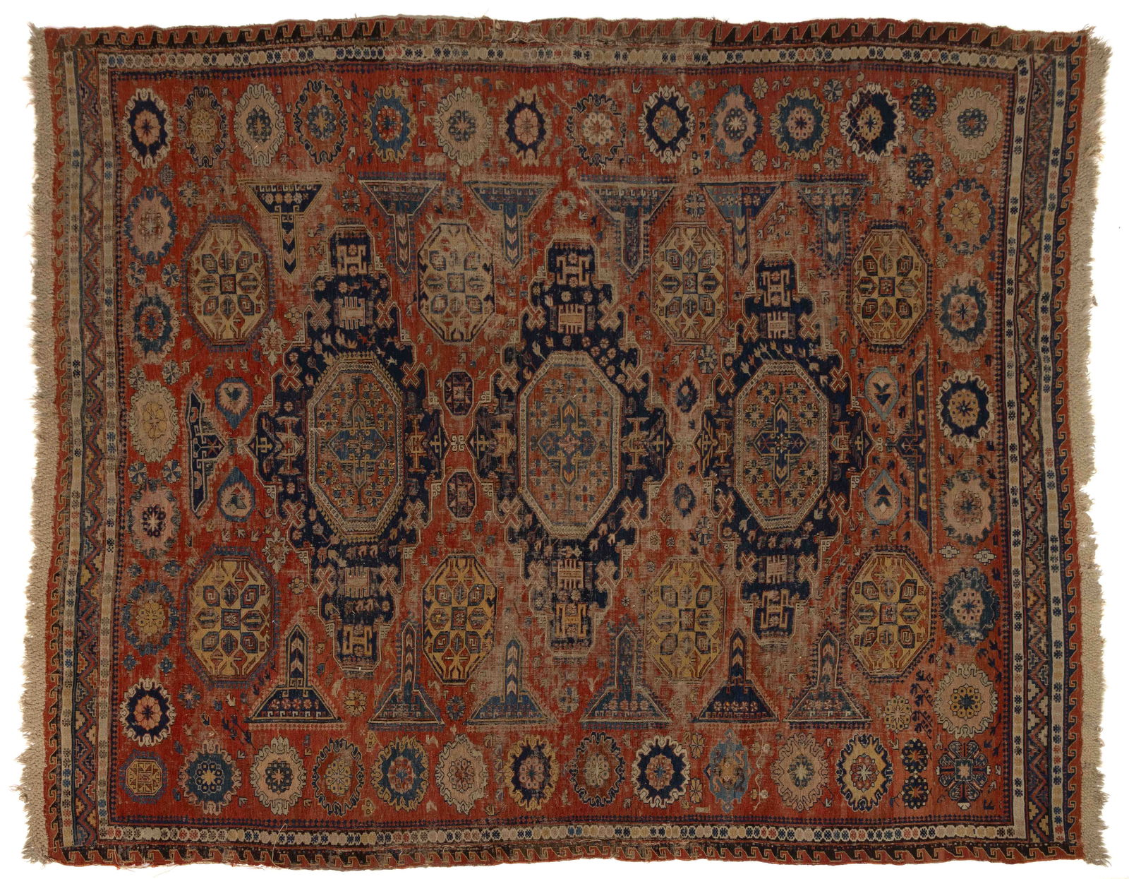 ANTIQUE CAUCASIAN SOUMAK / ROOM SIZE ORIENTAL RUG / CARPET (1 of 10)