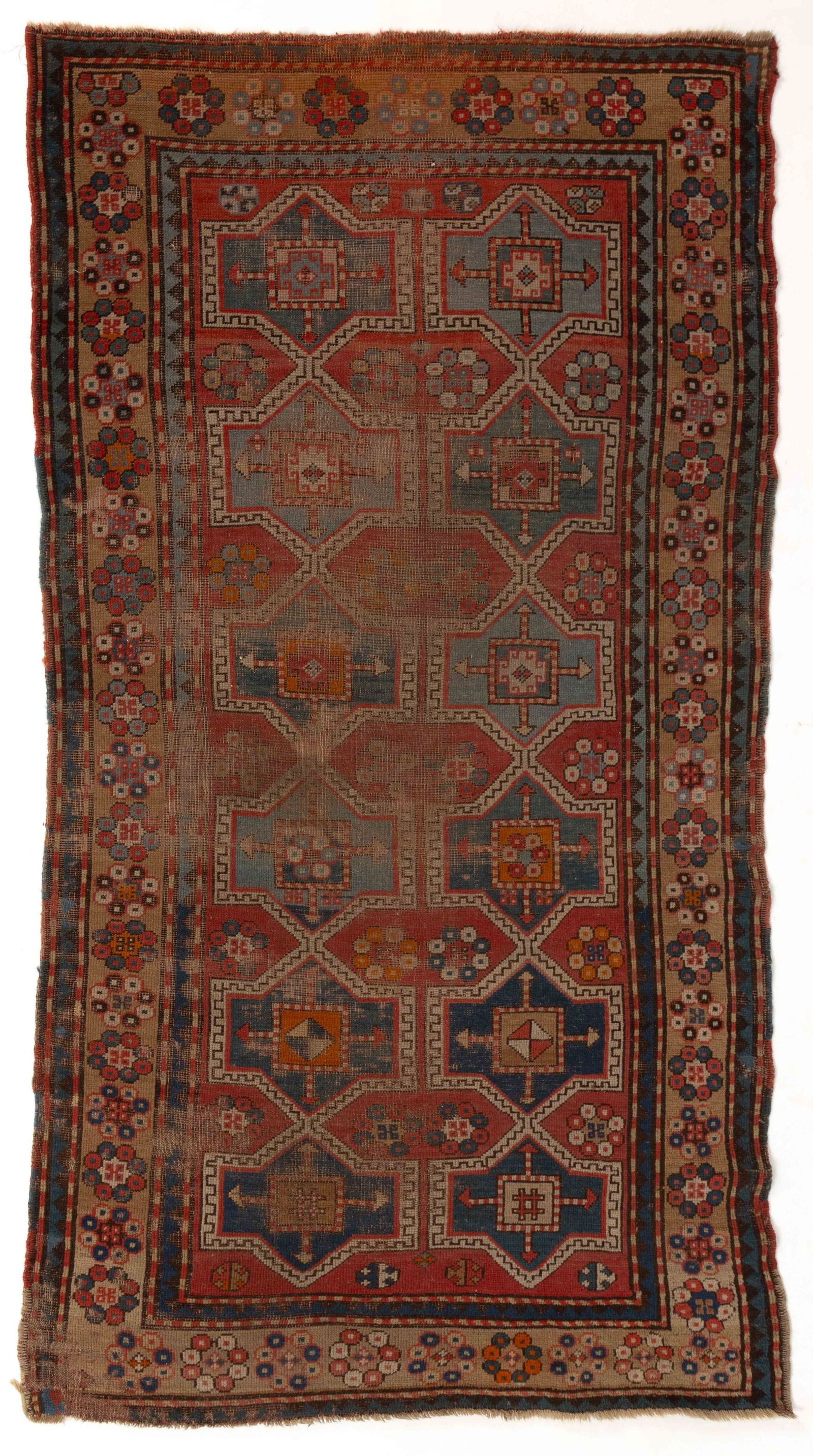 ANTIQUE CAUCASIAN ORIENTAL SCATTER RUG (1 of 6)