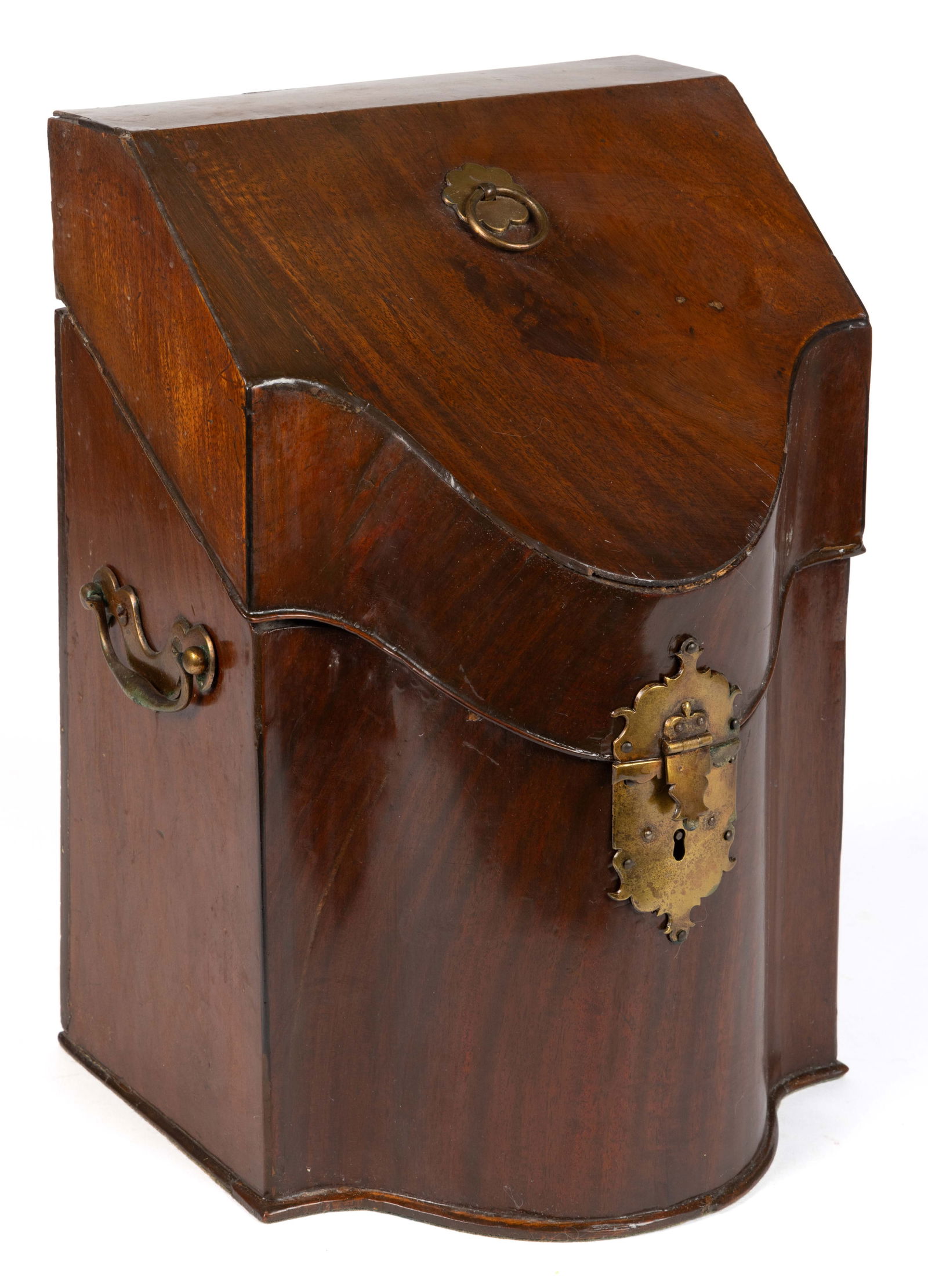 ENGLISH OR CONTINENTAL GEORGIAN MAHOGANY KNIFE BOX (1 of 5)