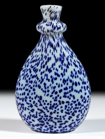 FREE-BLOWN AND MOTTLED GLASS FLASK