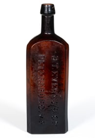 EXTREMELY RARE PETERSBURG, VIRGINIA ANTI-MALARIAL BITTERS BOTTLE