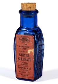 LABELED COFFIN-FORM KU-18 POISON BOTTLE