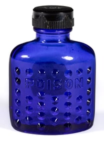 DAVIS & GECK, BROOKLYN NY, OVAL-FORM KO-2 POISON BOTTLE