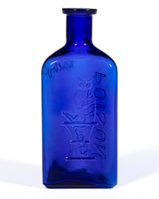 OWL DRUG CO. TRIANGULAR KT-1 POISON BOTTLE