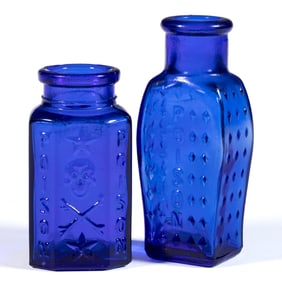 ASSORTED POISON BOTTLES, LOT OF TWO