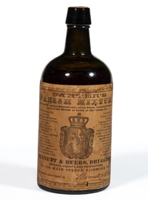 CARTER'S SPANISH MIXTURE, RICHMOND, VIRGINIA LABELED AND EMBOSSED PATENT MEDICINE BOTTLE