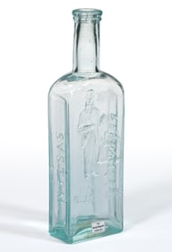 DR. J.A. BURGOON'S SYSTEM RENOVATER, PICTORIAL PATENT MEDICINE BOTTLE