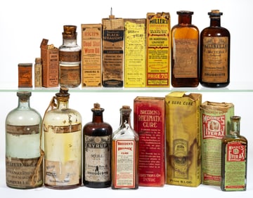 ASSORTED TENNESSEE PATENT MEDICINE / APOTHECARY BOTTLES, LOT OF 17