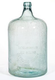 INDIANAPOLIS, INDIANA EMBOSSED DEMIJOHN / SPRING WATER BOTTLE