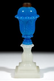 PRESSED ACANTHUS LEAF WHALE OIL / FLUID STAND LAMP