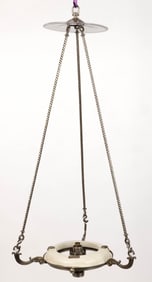 ATTRIBUTED TUCKER MANUFACTURING ASSORTED METALS SINUMBRA HANGING LAMP