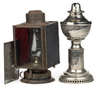 ASSORTED METAL LIGHTING ARTICLES, LOT OF TWO