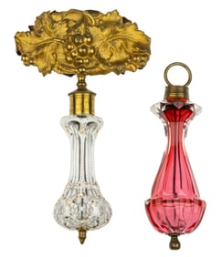 ASSORTED CUT GLASS CALL PULLS, LOT OF TWO