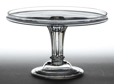 FREE-BLOWN AND PATTERN-MOLDED SALVER / CAKE STAND