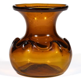 FREE-BLOWN GLASS SPITTOON