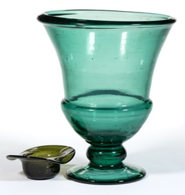 FREE-BLOWN GLASS ARTICLES, LOT OF TWO