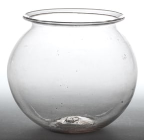FREE-BLOWN GLASS FISH BOWL