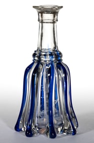 PILLAR-MOLDED GLASS HALF-PINT DECANTER