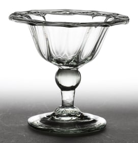 PATTERN-MOLDED GLASS SWEEMEAT COMPOTE / STAND