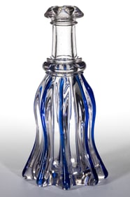 PILLAR-MOLDED GLASS PINT DECANTER