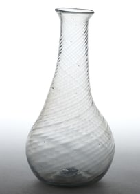 PATTERN-MOLDED AND SWIRLED GLASS CARAFE