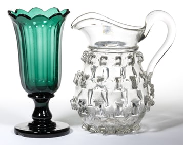 ASSORTED EARLY GLASS ARTICLES, LOT OF TWO