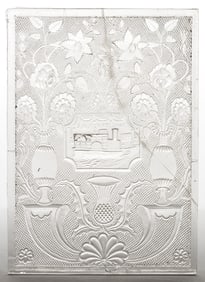 PRESSED LACY MARKED "J.&.C. RITCHIE" LACY WINDOW PANE