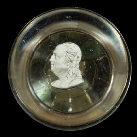 RARE BENJAMIN FRANKLIN SULPHIDE PAPERWEIGHT FURNITURE KNOB