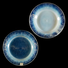 LEE/ROSE NO. 89 AND 90 PRESSED CUP PLATES, LOT OF TWO