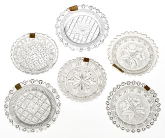 LEE/ROSE NO. 141 - 154A PRESSED CUP PLATES, LOT OF 12