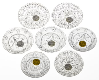 LEE/ROSE NO. 151 - 169B PRESSED CUP PLATES, LOT OF 15