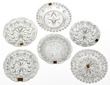 LEE/ROSE NO. 159A - 166A PRESSED CUP PLATES, LOT OF 11
