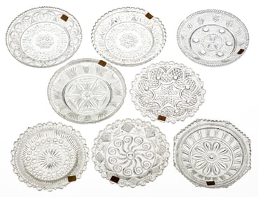 LEE/ROSE NO. 193 - 209 PRESSED GLASS CUP PLATES, LOT OF 16