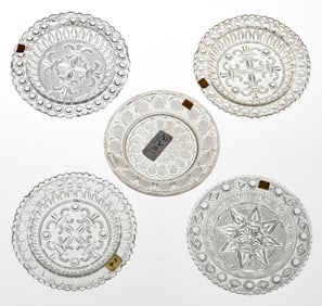 LEE/ROSE NO. 214 - 226B PRESSED CUP PLATES, LOT OF TEN