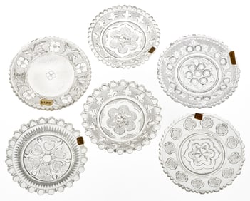 LEE/ROSE NO. 226C - 234 PRESSED CUP PLATES, LOT OF 12