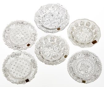 LEE/ROSE NO. 231 - 249 PRESSED CUP PLATES, LOT OF 12