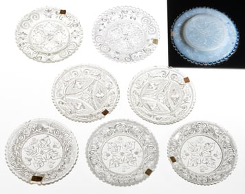 LEE/ROSE NO. 267 - 278 PRESSED CUP PLATES, LOT OF 15