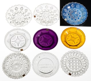 LEE/ROSE NO. 301 - 326A PRESSED CUP PLATES, LOT OF 17