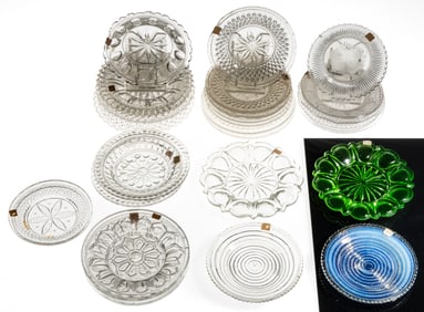 LEE/ROSE NO. 365 - 397 PRESSED CUP PLATES, LOT OF 27