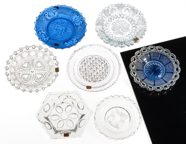 LEE/ROSE NO. 402 - 445 PRESSED CUP PLATES, LOT OF 13