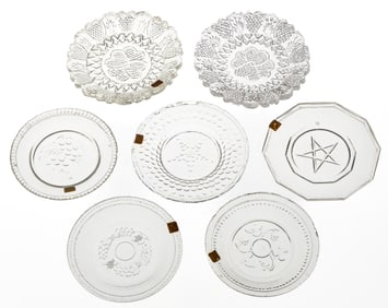 LEE/ROSE NO. 410 - 445 PRESSED CUP PLATES, LOT OF 14