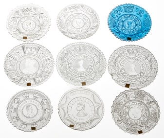 LEE/ROSE NO. 562 - 580 PRESSED CUP PLATES, LOT OF 17