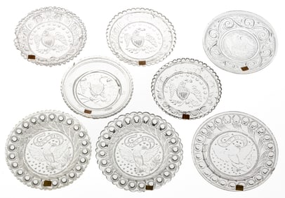 LEE/ROSE NO. 677 - 680E PRESSED CUP PLATES, LOT OF 15