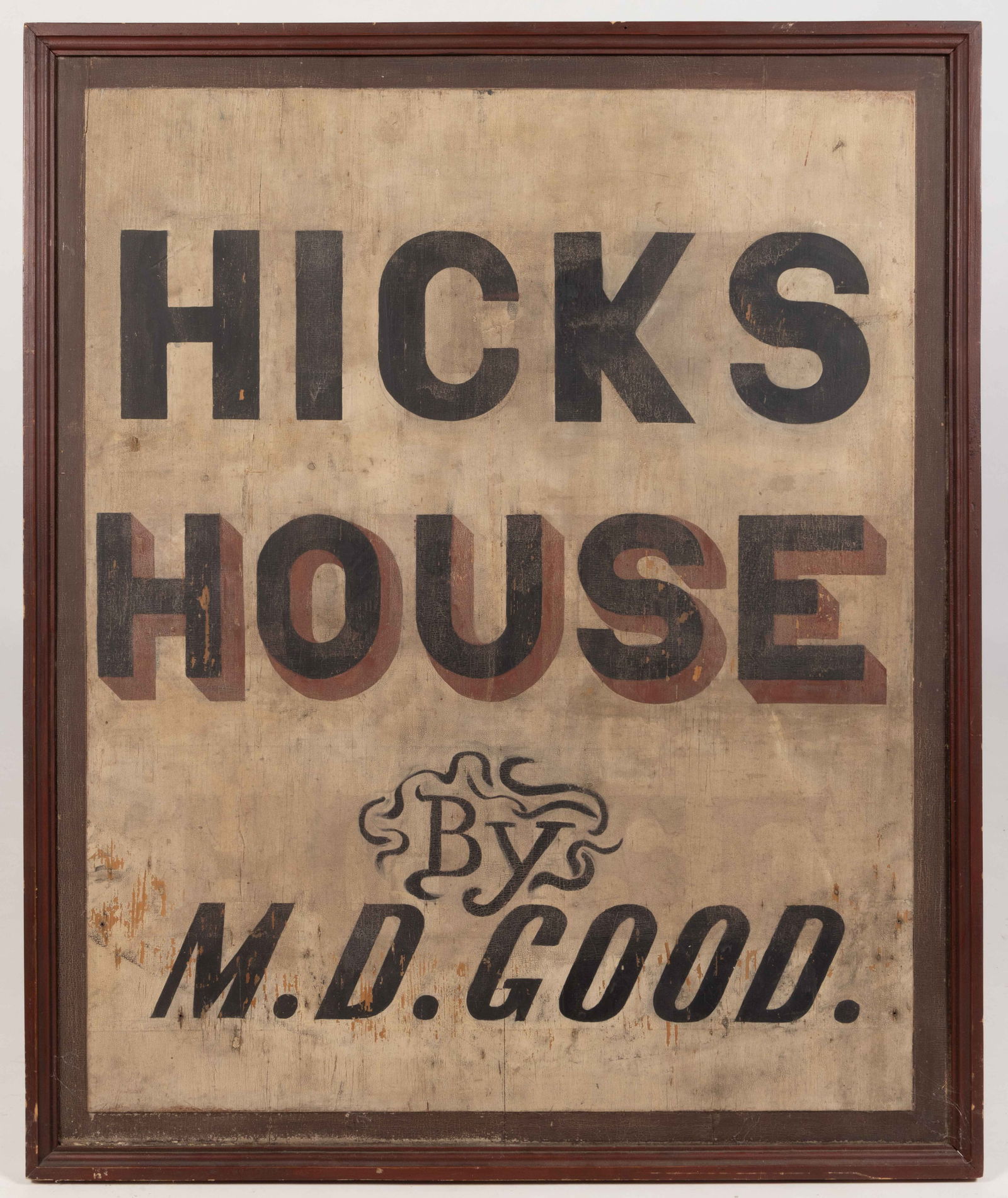 AMERICAN FOLK ART PAINTED PINE TAVERN TRADE SIGN (1 of 4)