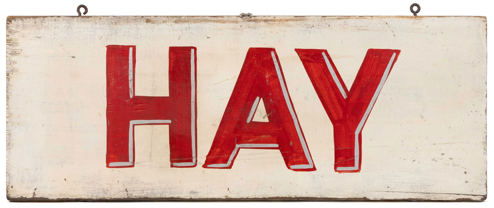 AMERICAN FOLK ART PAINTED WOODEN TRADE SIGN (1 of 2)